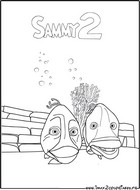 coloriage jimbo le poisson le voyage de sammy